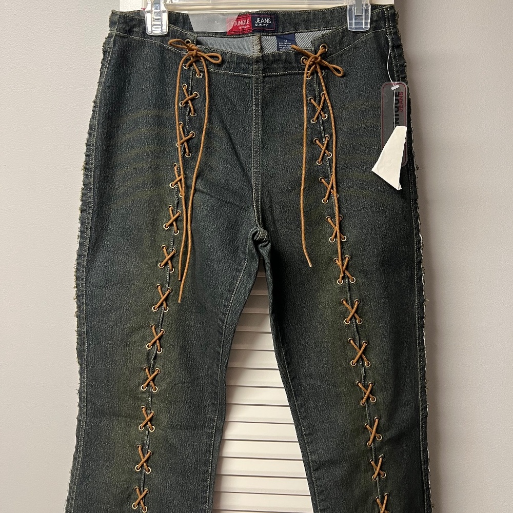 Front Braided Jeans